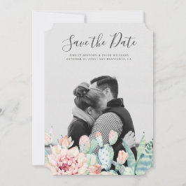 Aquarellfarben macht Blume. Foto Save The Date