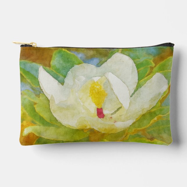 Aquarellfarben Magnolia Zubehörtasche - 8,5 Zoll x (Vorderseite)