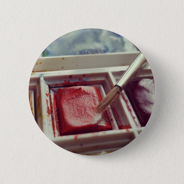 Aquarellfarben malen fotografische Drucke. Button (Vorderseite)