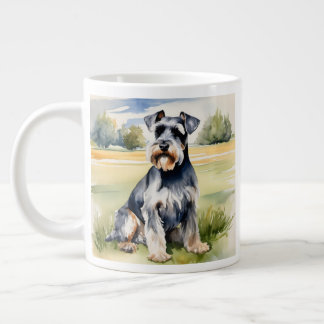 Aquarellfarben Miniatur Schnauzer - Hunde Kunst dr Jumbo-Tasse