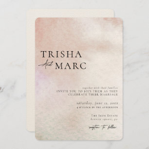 Aquarellfarben Minimalistische Hochzeitseinladung Einladung