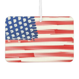 Aquarellfarben mit amerikanischer Flagge Autolufterfrischer