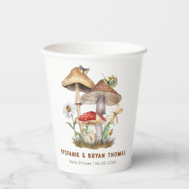 Aquarellfarben Mushroom Baby Shooting Paper Cups | Pappbecher