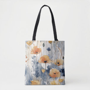 Aquarellfarben Orange Blume Blue Indigo Design 347
