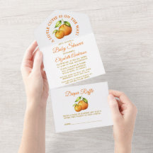 Aquarellfarben Orangen Eine kleine Süsse Dusche