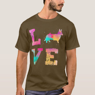 Aquarellfarben Paint Cardigan Welsh Corgi Mama Dog T-Shirt