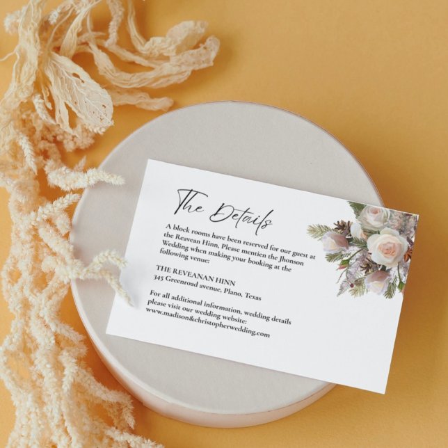 Aquarellfarben Peach pinkInformationen zur Hochzei Begleitkarte (Von Creator hochgeladen)