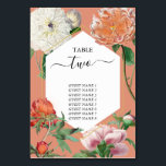 Aquarellfarben Pfirsichrosa Peonies Blume Hochzeit Tischnummer<br><div class="desc">Ein wunderschönes Aquarellpfirsich und rosa Pfannkuchen Blume Hochzeitsdesign mit goldgeometrischem Rahmen. Ein einzigartiges Design, das Vintage botanische Tornfloralen in Pfirsich- und Rosatönen verwendet. Ein elegantes pfirsichfarbenes und rosafarbenes Bauerndesign mit einem Hauch von Grün. Eine schicke goldene geometrische Rahmen Hochzeitsgestaltung mit modernen Elementen. Auch die passenden Hochzeitseinladungen und andere Schreibwaren sind...</div>