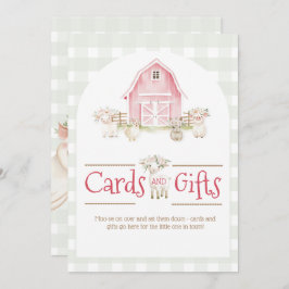 Aquarellfarben Pink Farm Animals Baby Duschgeschen