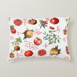 Aquarellfarben Pomegranat Mittelmeer-Muster Dekokissen