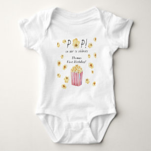 Aquarellfarben Popcorn Kindergeburtstag Party Baby Strampler