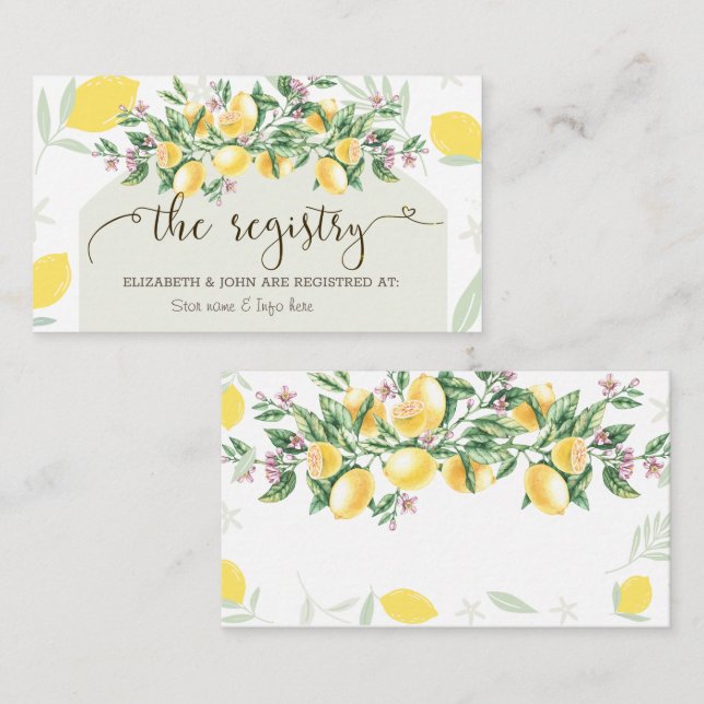 Aquarellfarben-Rahmen-Registrierung Begleitkarte (Vorne/Hinten)