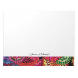 Aquarellfarben Rainbow Colors Mandala Notizblock