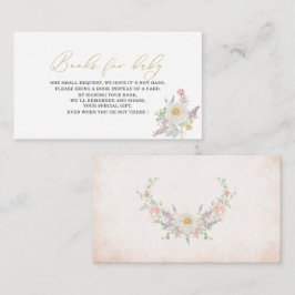 Aquarellfarben-Retro-Blume Bugband Babydusche b Begleitkarte