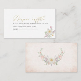 Aquarellfarben-Retro-Blume Bugband Babydusche d Begleitkarte