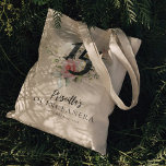 Aquarellfarben Rosa Blumenbraun Quinceanera 15. Ge Tragetasche<br><div class="desc">Niedlich moderne und dennoch elegante Quinceañera Mis Quince Anos Geburtstagsfeier Tote Tasche. Rustikales Blumengrün und rosa Rosenblättern. Die Vorlage, die leicht bearbeitet werden kann, und der Text wird durch Klicken auf die Schaltfläche "Personalisieren" durch Ihre eigenen Daten ersetzt. Für weitere Anpassungen klicken Sie bitte auf den Link "Weitere Anpassungen vornehmen"...</div>