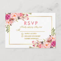 Aquarellfarben Rosa Blush Bloral Gold UAWG Wedding