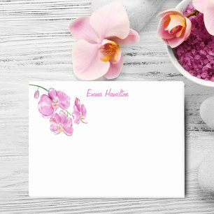 Aquarellfarben Rosa Orchideen personalisieren Post-it Klebezettel