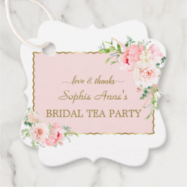 Aquarellfarben Rosa Rosa Blütenblüte Party Geschenkanhänger