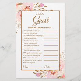 Aquarellfarben Rosa Schwarz Gold Rose Brautparty G