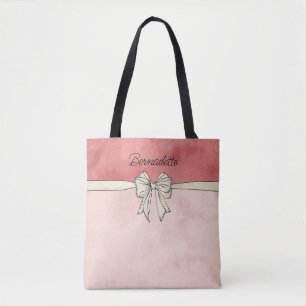 Aquarellfarben Rosa und Creme Bow Bridesmaid
