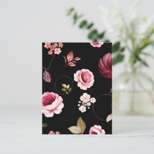 Aquarellfarben-Rose 32 Postkarte