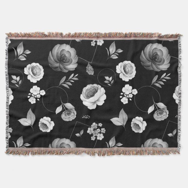 Aquarellfarben-Rose 33 Decke (Vorderseite)