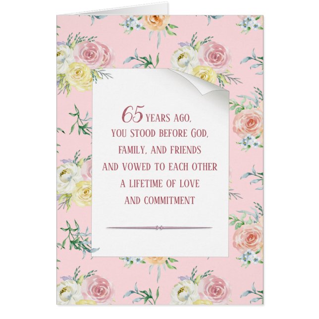 Aquarellfarben Rose 65 Jahre (Vorne)