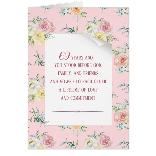 Aquarellfarben Rose 69 Jahre (Vorne)