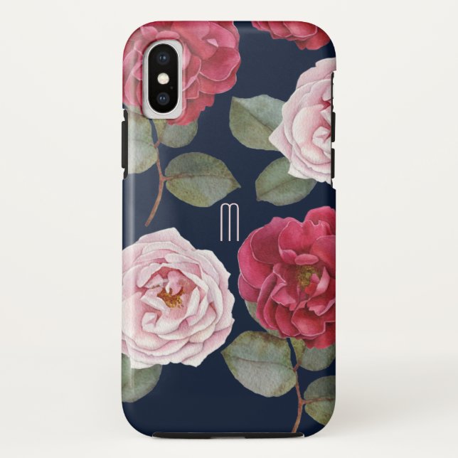 Aquarellfarben Rose Apple Tough iPhone X Fall Case-Mate iPhone Hülle (Rückseite)