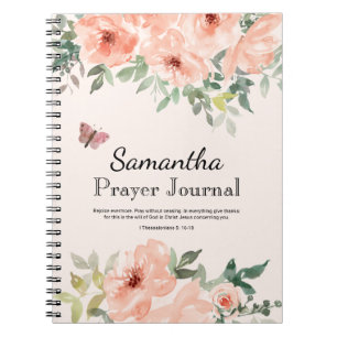 Aquarellfarben Rose Gebet Journal Notizblock