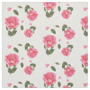 Aquarellfarben Rosen Blumenmuster Stoff