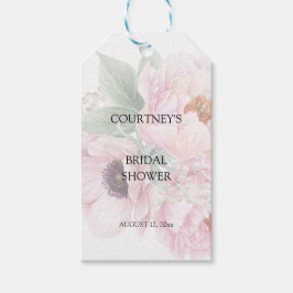 Aquarellfarben Roses Peonies Danke für Ihr Geschen Geschenkanhänger