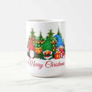 Aquarellfarben Rot Frohe Weihnachtsbeleuchtung Kaffeetasse