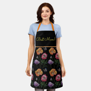 Aquarellfarben Rote Orangefarbene Schwarze Schürz Schürze