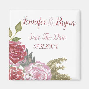 Aquarellfarben Save the Date Magnet
