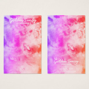 Aquarellfarben-Schmuckkarte für Nekklace