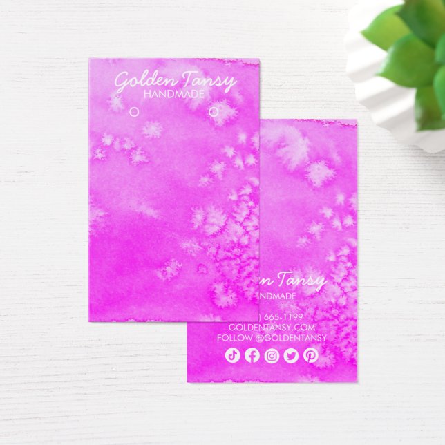 Aquarellfarben-Schmuckkarte für Nekklace (Schreibtisch)