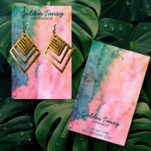 Aquarellfarben-Schmuckkarte für Nekklace