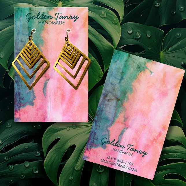 Aquarellfarben-Schmuckkarte für Nekklace (Von Creator hochgeladen)