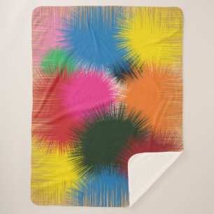 Aquarellfarben Sherpa Blanket Sherpadecke