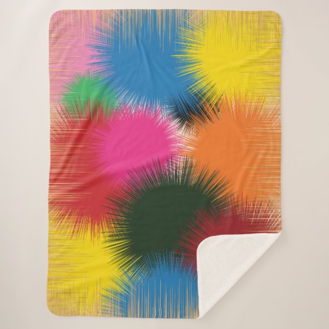 Aquarellfarben Sherpa Blanket Sherpadecke (Vorderseite)