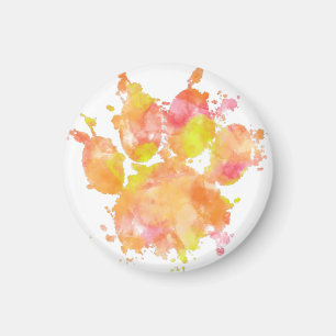 Aquarellfarben-Splash-Dog Pfosten Drucken Magnet