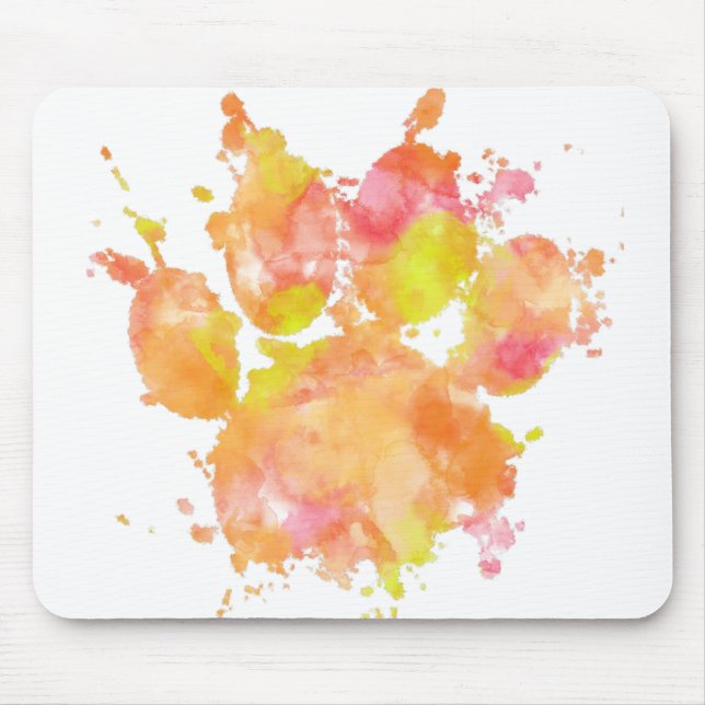 Aquarellfarben-Splash-Dog Pfosten Drucken Mousepad (Vorne)