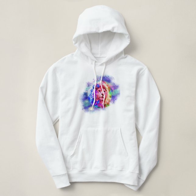 Aquarellfarben-Splash-Universum Hoodie (Design vorne)