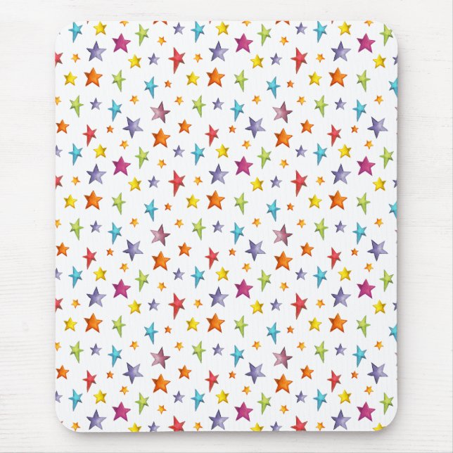 Aquarellfarben Sterne Tankdecke Mousepad (Vorne)