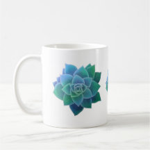 Aquarellfarben Sukkulente Klassische Tasse