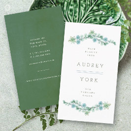 Aquarellfarben Sukkultureller Blumenchic Botanisch Visitenkarte