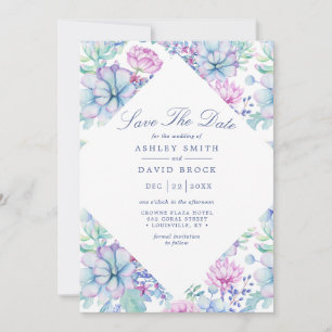 Aquarellfarben Sukkulturen Floral Boho Save the Da Date