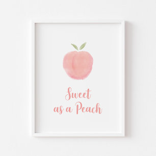 Aquarellfarben, süß wie pfirsichfarben poster